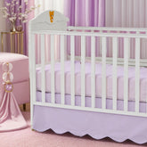Brandream scallop edge crib skirt with durable cotton for elegant nursery styling.