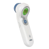 Braun No Touch Forehead Thermometer distance indicator ensures accurate placement without waking a sleeping child.
