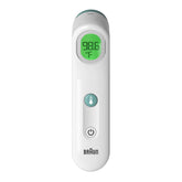 Braun Sensian Contact 5 thermometer display with quick reading on a clear screen