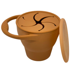 BraveJusticeKidsCo Snack Attack Cup collapsible design for easy, on-the-go snacking.
