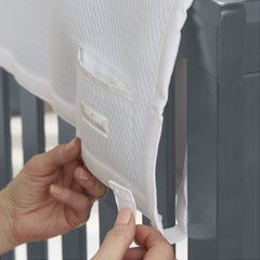 BreathableBaby breathable mesh close-up shows air-channel design.