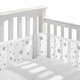 BreathableBaby mesh liner Starlight 4-sides coverage promotes breathable crib space.