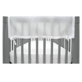 BreathableBaby Breathable Mesh Crib RailGuard Short Panel 2-Pack protects rails during teething.