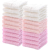 Breling baby muslin washcloth pack shows soft, absorbent cloths for bath time.