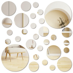 Bremorou Circle Mirror Collection 15cm tile—clear acrylic for wall art.