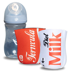 Brew Pants baby bottle coozie duo keeps drinks cold and adds playful design for baby showers.