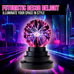 Brewish plasma ball touch interaction shows responsive arcs following your fingertip