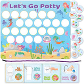 Bright Seed Mermaids Potty Chart full view shows engaging visuals to motivate toddlers.