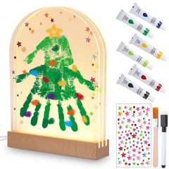 BrightRow Christmas Handprint Kit boards setup—easy DIY decor for festive home displays.