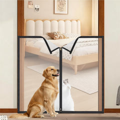 BrightRow dog gate zipper middle enables easy pet access for busy households