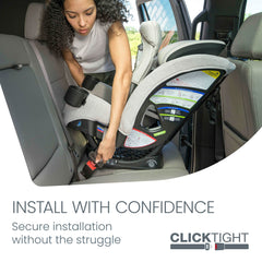 Britax One4Life Slim three-across fit offers interior space and safety.