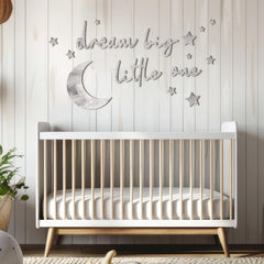Briwooody Little One Sign decor creates a welcoming focal point in a nursery