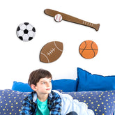 Briwooody wooden sports decor baseball bat wall art enhances playroom focal point