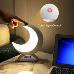 BRNEWO Moon Table Lamp Bluetooth music mode syncs colors with your soundtrack