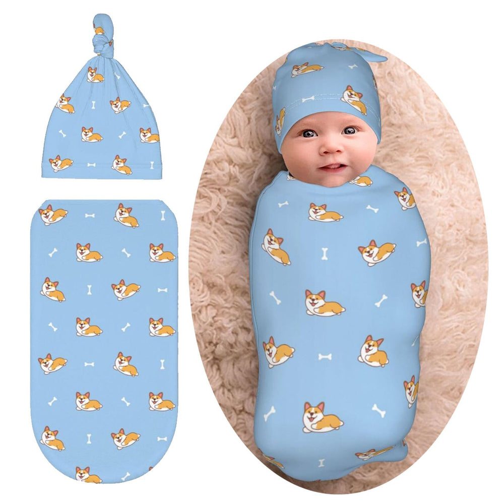 Broiteid corgi-swaddle-bag: soft wrap for newborn sleep warmth.