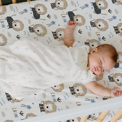 BROLEX baby crib sheets lion print gentle warmth and playful nursery design