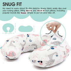 BROLEX boppy cover with elastic edge delivers a snug, slip-free fit.