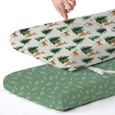BROLEX changing pad cover 2-pack in Sika Deer foliage offers soft, hypoallergenic surface for newborns