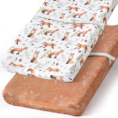 BROLEX changing pad cover Fox Foliage soft touch for gentle diaper changes