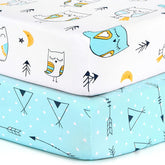 BROLEX Pack n Play Sheets 2-pack mini-crib cover—snug fit for safe, cozy naps.