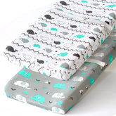 BROLEX elephant pattern changing pad cover provides soft, safe surface for diaper changes