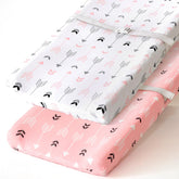 BROLEX pink arrow changing pad cover, soft against baby's skin for comfortable diaper changes