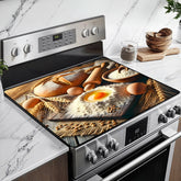 BSFHH heat-resistant stove top cover in dessert tone adds workspace for meal prep