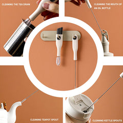 BSMstone nylon-stainless crevice brush penetrates grooves for stubborn stains