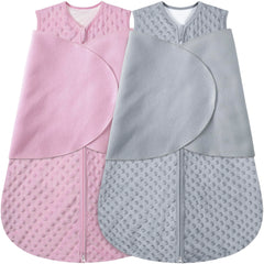 BSTOPPT fleece newborn sleep sack front view showing cozy wearable blanket.
