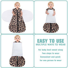BSTOPPT 3-way adjustable swaddle demonstrates arm-in for reduced startle.