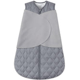 BSTOPPT Newborn Sleep Sack Gray full view shows wearable warmth for safe sleep.