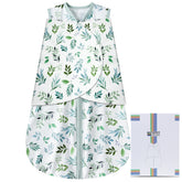 BSTOPPT leaf-design newborn sleep sack swaddle ready for safe, snug sleep.