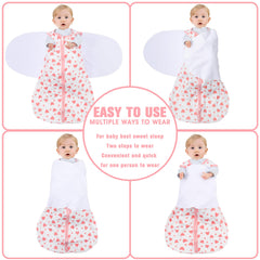 BSTOPPT three-way adjustable swaddle setup image illustrates arm-in option.
