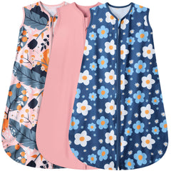 BSTOPPT Gerbera Tulips Pink Sleep Sack Pack with soft rayon cotton for sensitive skin.