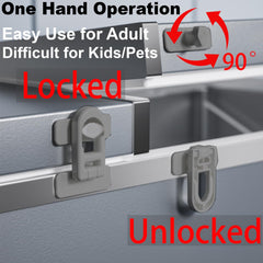 Bstsilver Refrigerator Lock features a 180-degree rotatable base for versatile mounting.