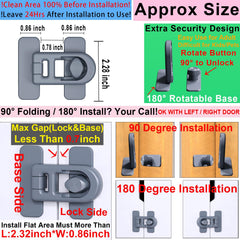 Bstsilver Refrigerator Lock adheres firmly to smooth surfaces for renter-friendly installation.