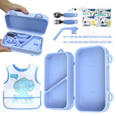 BTRFE travel feeding set with divided suction plates for mess-free meals on the go