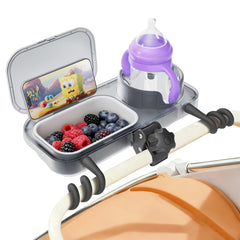 btrfe universal stroller snack tray clamp for secure grip on rough rides