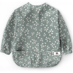 Bubba Bear long sleeve bib with waterproof front pocket for mess-free meals.