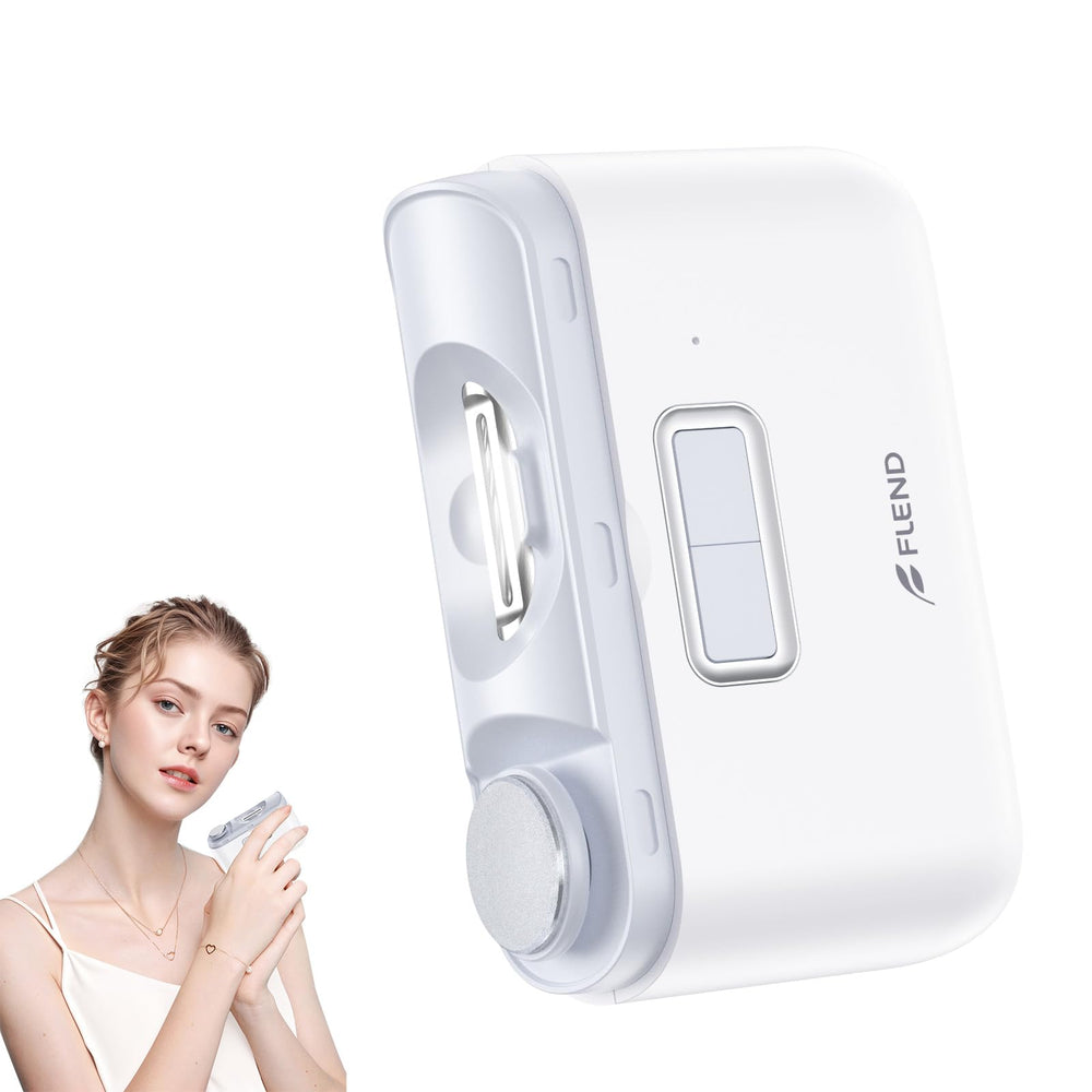 Bubbacare electric nail clipper front view showing ergonomic grip and trim capability