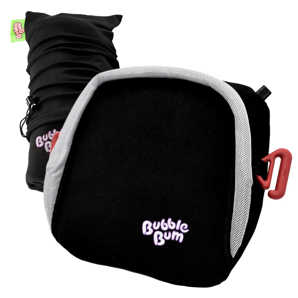 BubbleBum foldable inflatable booster seat - ultra-compact travel storage and mobility.