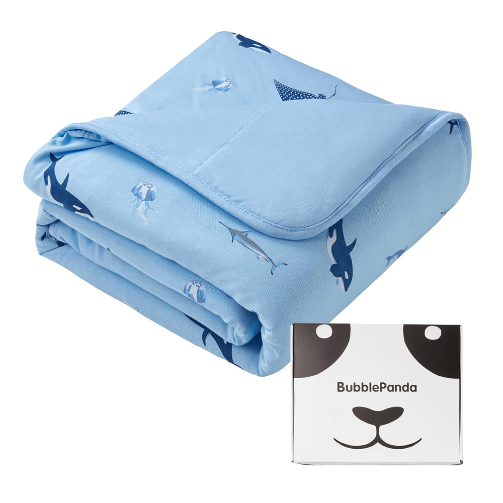 BubblePanda bamboo blanket close-up shows buttery softness for newborn skin.