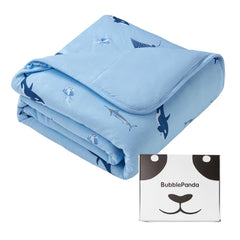 BubblePanda bamboo blanket close-up shows buttery softness for newborn skin.