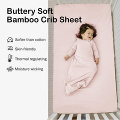 BubblePanda crib sheet stretchy-fitted shows 360-degree elastic for secure fit on standard cribs