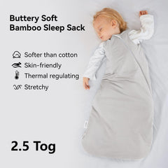 BubblePanda rayon bamboo sleep sack 2-way zipper enables easy midnight diaper changes.