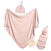 BubblePanda rayon bamboo swaddle blanket close-up showing plush fabric for newborn comfort