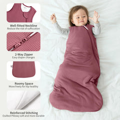 BubblePanda sleep sack care shot showing machine wash and low dry
