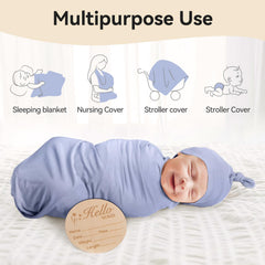 BubblePanda swaddle used as nursing cover for discreet feeding