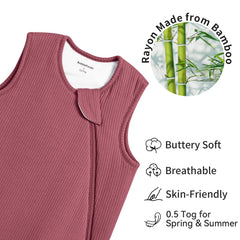 BubblePanda sleep sack with a two-way zipper for easy diaper changes.