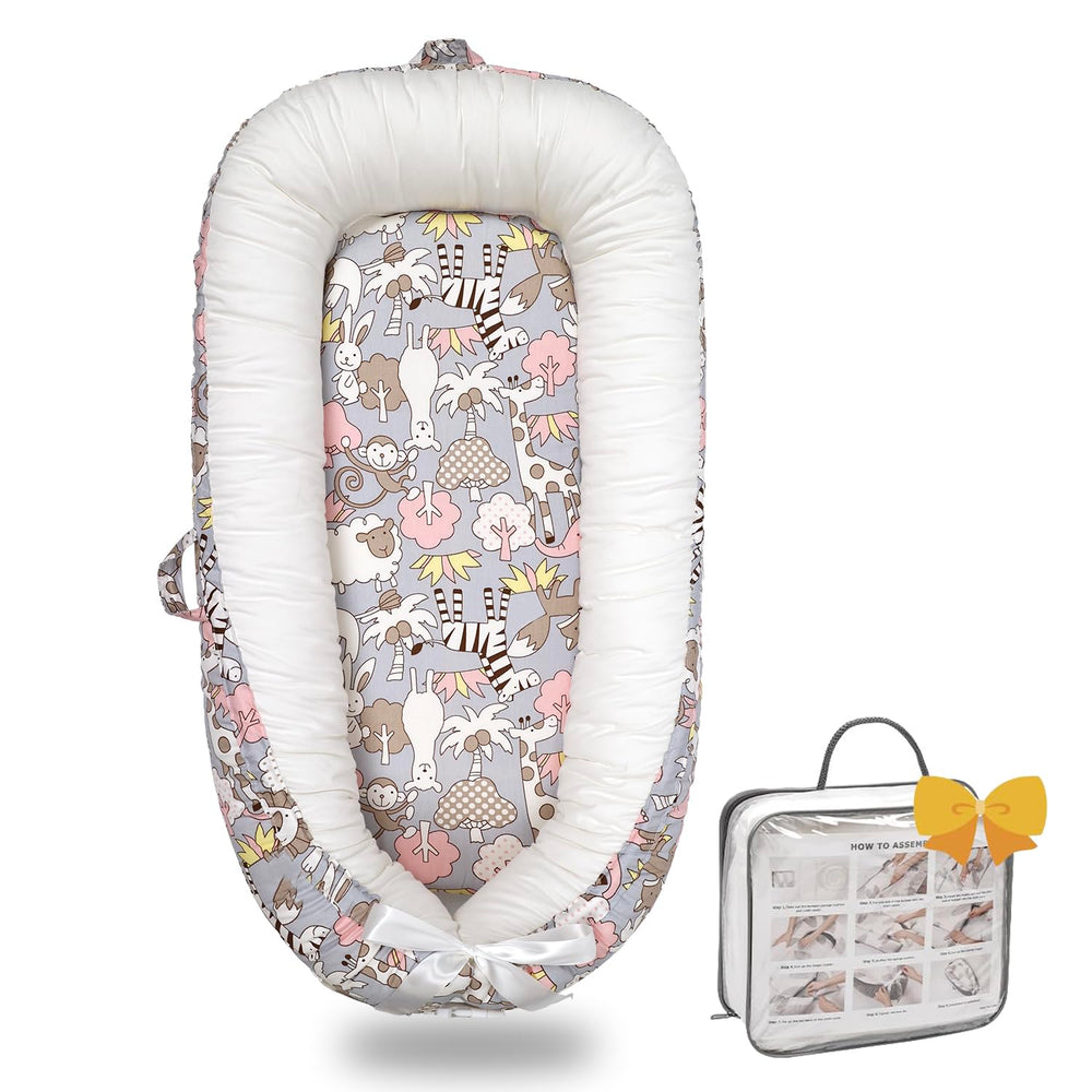 Bubbyhuts baby lounger breathable cotton cover for newborn comfort.